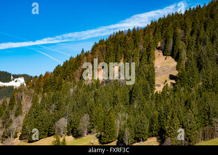 Vista panoramica del bellissimo paesaggio nelle Alpi Bavaresi Foto Stock