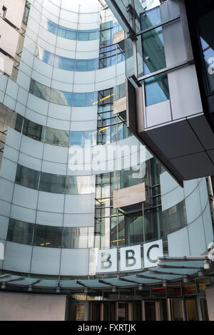 BBC Broadcasting House, Portland Place. Londra Foto Stock