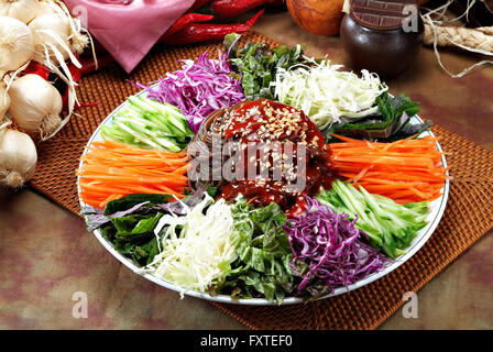 Alimenti coreano V3 Foto Stock