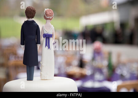 Torta di Nozze figurine Foto Stock