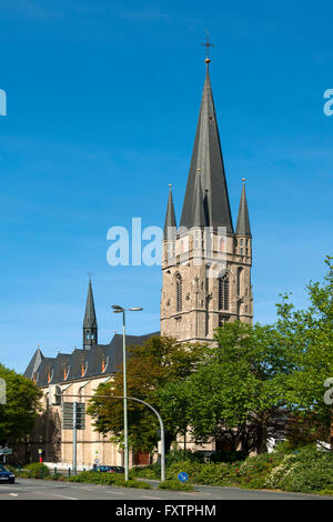 Deutschland, Renania settentrionale-Vestfalia, Paderborn, katholische Herz-Jesu-Kirche Foto Stock