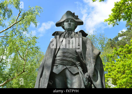 Denkmal, Friedrich Wilhelm Ludolf Gerhard Augustin von Steuben, Clayallee, Dahlem, Berlino, Deutschland Foto Stock