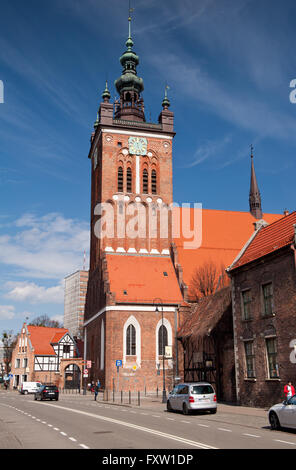 Kosciol Sw Katarzyny in Gdansk, St Catherines Chiesa, Polonia, Europa, la chiesa più antica di Danzica, ora Cattolica Romana, Danzica. Foto Stock