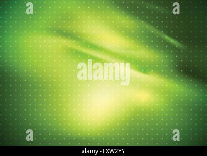 Abstract liscia verde punteggiata di gradiente dello sfondo. Vettore curve morbide onde luminose graphic design Illustrazione Vettoriale