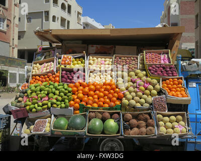 Obststand, Hurghada, Aegypten ha Foto Stock