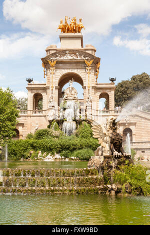 Font monumentale, Parc de la Ciutadella, Barcellona, Spagna Foto Stock