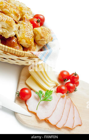 Pasta sfoglia polpette Foto Stock