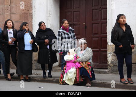 Bolivia - 06/08/2013 - Bolivia / Sucre (Bolivia) / Sucre (Bolivia) - August 6th, corteo per la giornata nazionale a capitale cit Foto Stock