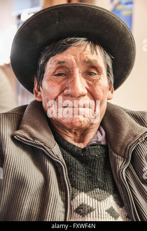 Facce della Bolivia - 14/08/2013 - Bolivia / Sucre (Bolivia) / Sucre (Bolivia) - I residenti di Santa Rita ospizio in Sucre. Foto Stock