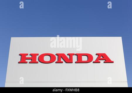 Honda logo su un pannello Foto Stock