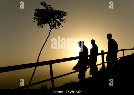 Kabul, Alba sul cosiddetto 'TV Hill' oltre Kabul. Il Campidoglio dell'Afghanistan è stata costruita nel VII secolo da pashtun. Afghanistan Foto Stock