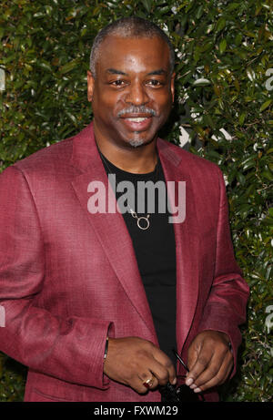 Los Angeles, California, USA. Xvii Apr, 2016. 17 Aprile 2016 - Los Angeles, California - LeVar Burton. John Varvatos xiii annuale di Stuart House beneficio. Photo credit: Sammi/AdMedia © Sammi/AdMedia/ZUMA filo/Alamy Live News Foto Stock