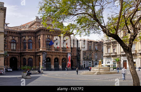 Opera House di Catania, Sicilia Foto Stock