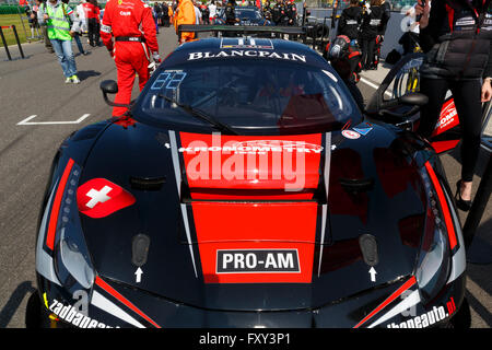 Misano Adriatico, Italia - 10 Aprile 2016: la Ferrari 488 GT3 del Kessel Racing Team Foto Stock