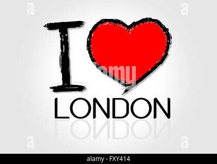 Io amo Londra Illustrazione Vettoriale