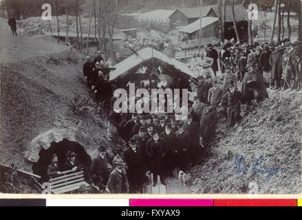 Bau der zweiten Wiener Hochquellwasserleitung Foto Stock