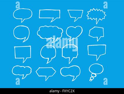 Discorso bolla Bozzetto disegnato a mano discorso bolla Illustrazione Vettoriale