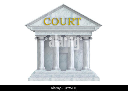 Corte edificio, 3D rendering isolati su sfondo bianco Foto Stock