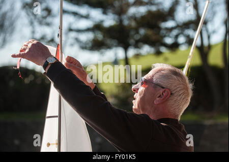 Il modello di Newquay Yacht Club al Lago Trenance in Newquay, Cornwall. Foto Stock