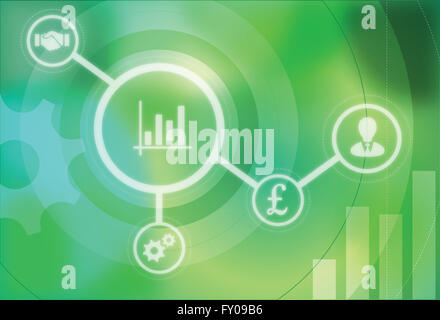 Immagine illustrativa che rappresenta il concetto di sviluppo del business Foto Stock