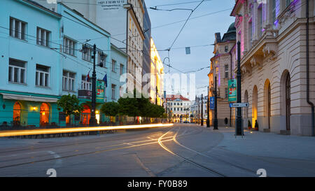 Quadrato di Ludovit Stur nella città vecchia di Bratislava. Foto Stock