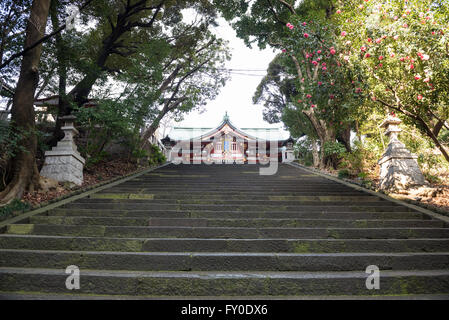 Lo Shintoismo Hie Santuario nel quartiere Nagatacho, Chiyoda ward speciale di Tokyo, Giappone Foto Stock