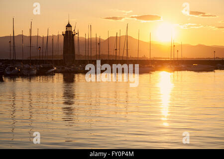 Faro di Desenzano del Garda. Desenzano del Garda, Lombardia, Italia. Foto Stock