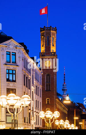 Il vecchio ufficio postale di Amburgo. Amburgo, Germania. Foto Stock