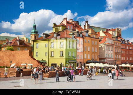 Varsavia Città Vecchia, la Piazza del Castello, Polonia, Unesco Foto Stock