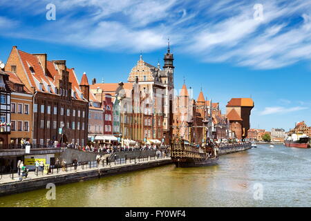 Gdansk Città Vecchia, Pomerania, Polonia Foto Stock