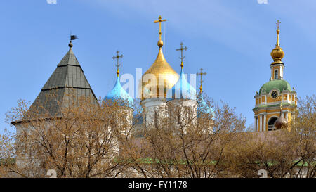 Monastero Novospassky (nuovo monastero di Salvatore) è uno dei monasteri fortificati che circonda Mosca da sud-est Foto Stock