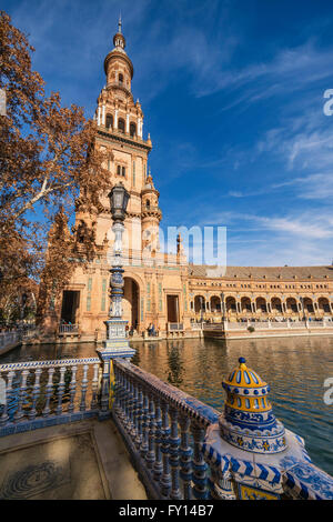 Placa de Espana, piazza di spagna, Siviglia, Andalusia, Spagna Foto Stock