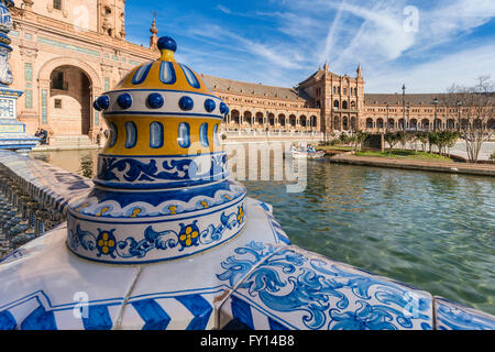 Placa de Espana, piazza di spagna, Siviglia, Andalusia, Spagna Foto Stock