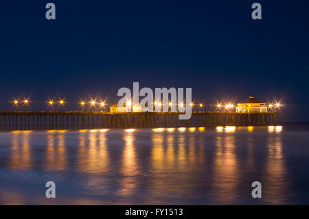 Huntington Beach Pier, Orange County in California Foto Stock