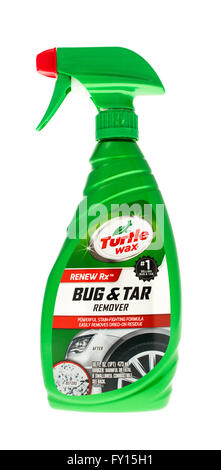 Winneconne, WI - 15 Maggio 2015: Bottiglia di Turtle Wax bug e tar remover da utilizzare sulle automobili. Foto Stock