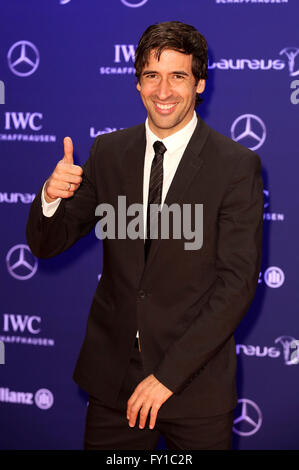 Raul frequentando il XVII Laureus World Sports Awards 2016 alla fiera di Berlino il 18 aprile 2016 a Berlino, Germania. Foto Stock