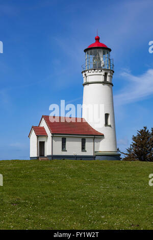 Cape Blanco faro si trova lungo la costa dell'Oregon a nord della città di Port Orford. Foto Stock