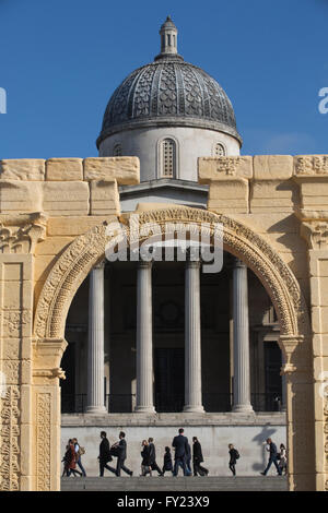 Palmyra di Arco di Trionfo ricreato in Trafalgar Square, Central London, England, Regno Unito Foto Stock