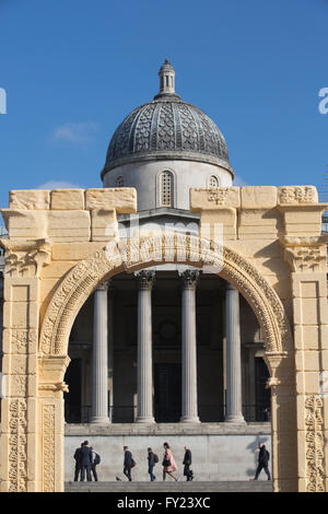 Palmyra di Arco di Trionfo ricreato in Trafalgar Square, Central London, England, Regno Unito Foto Stock