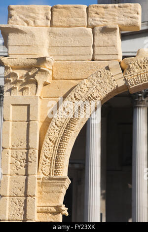 Palmyra di Arco di Trionfo ricreato in Trafalgar Square, Central London, England, Regno Unito Foto Stock