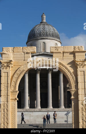 Palmyra di Arco di Trionfo ricreato in Trafalgar Square, Central London, England, Regno Unito Foto Stock