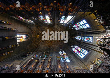Il soffitto della Cappella di cardo.St Giles.Edimburgo. Foto Stock