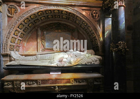 Dettaglio del XIX secolo memorial al marchese di Montrose nel corridoio chepman. La cattedrale di St Giles. Edinburgh Foto Stock