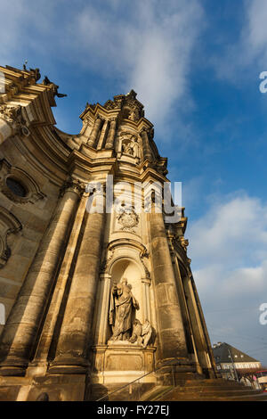 Frammento della Hofkirche nella città di Dresda, Germania Foto Stock