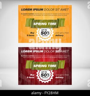 La molla vendita banner Illustrazione Vettoriale