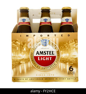 Winneconne, WI -29 OTT 2015: six pack di Amstel birra chiara. Foto Stock