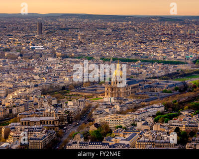 Vista aerea di Les Invalides, Parigi, Francia. Foto Stock