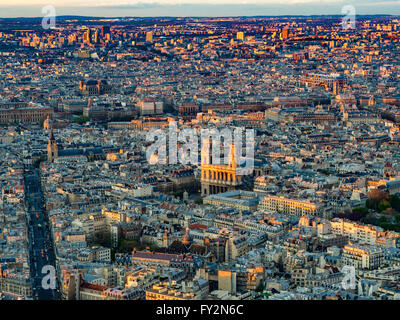 Veduta aerea della chiesa di Saint Sulpice, Parigi, Francia. Foto Stock