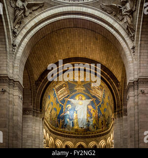 La Basilica del Sacro Cuore di Parigi, comunemente noto come Sacré-Coeur basilica e spesso semplicemente Sacré-Coeur Foto Stock