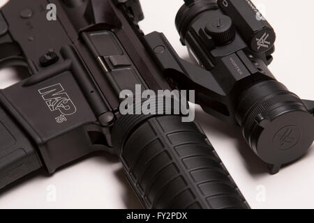 Smith & Wesson M&P15 Fucile con Vortex StrikeFire II CAMPO DI APPLICAZIONE Foto Stock